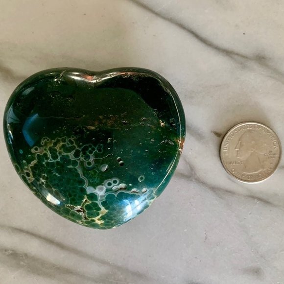Ocean Jasper Heart - Picture 3 of 9
